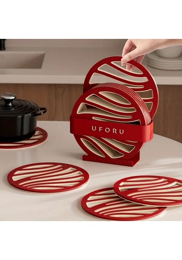 Awesomestore Yeşil Lüks 6'lı Set Çift Katlı Kaymaz Silikon Tutucu, Yüksek Isıya Dayanıklı