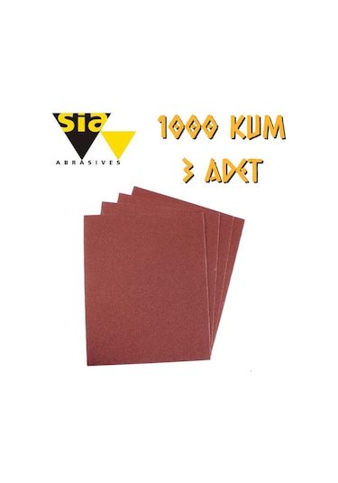 Sia 1913 Su Zımparası 1000 Kum - 3 Adet