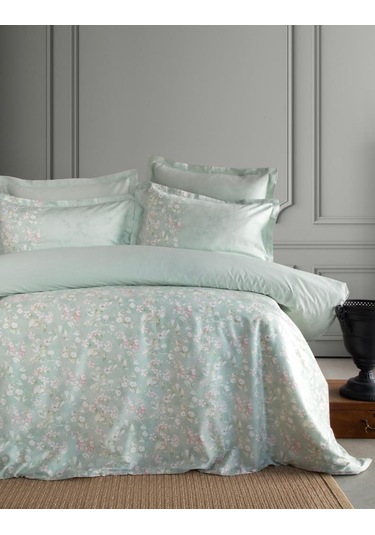 Apricitas Home Elegance Franny Adaçayı Saten Nevresim Takımı Çift Kişilik Adaçayı