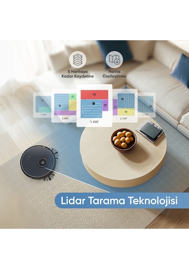 Şımart Katya Z Akıllı Robot Süpürge Mop Özellikli