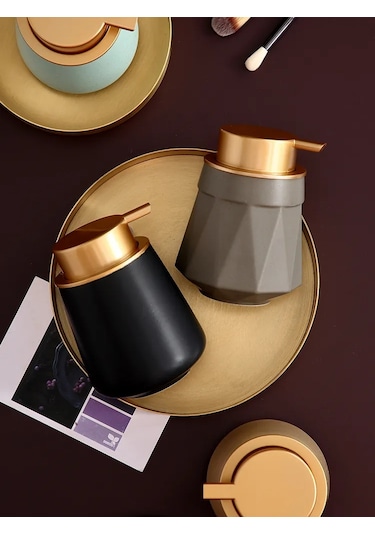 Mavi-b-seramik Sıvı Köpük Sabunluk El Yıkama Sıvısı Şampuan Duş Jeli Basın Alt Şişeleme Losyon Şişesi Banyo Aksesuarları