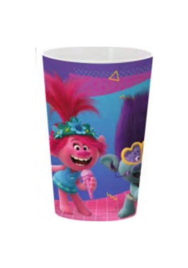 Flosoft Lisanslı Trolls Çocuk Kahvaltı Seti, Trolls Desenli Kase Tabak Bardak 3 Lü Yemek Seti