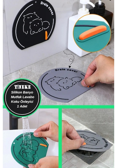 Banyo Ve Mutfak Lavabo Koku Önleyici Gider Koruyucu Silikon Mavi