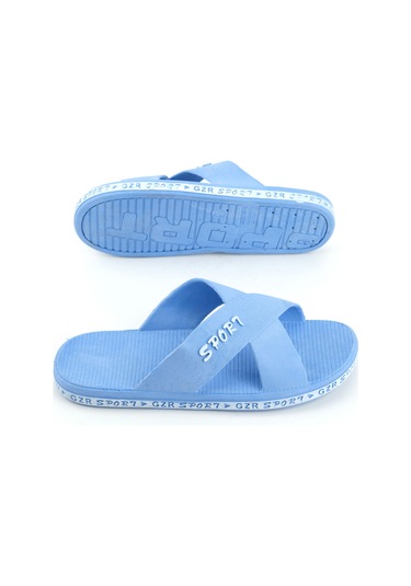 Gezer Erkek Yazlık Airblow Islak Zemine Uygun Günlük Ev Bahçe Havuz Terlik Mavi