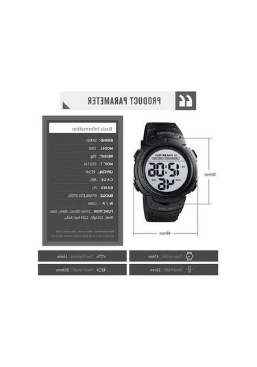 Yingfu Yeni Siyah Skmeı Spor Saatler Erkekler Dijital 100 M Su Geçirmez Çok Fonksiyonlu Kol Saatleri Adam 1560 Çok Renkli Çok Renkli