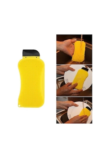 Zmc Bilişim Çok Fonksiyonlu Deterjan Hazneli Pratik Bulaşık Yıkama Fırçası