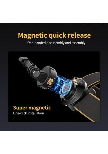 Puluz Manyetik Hızlı Açılan Kafa Kayışı Emniyet Kemeri Siyah