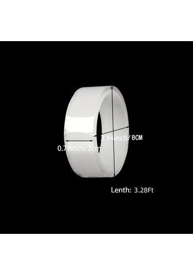 Willowhaven 1 Metre Şeffaf Nano Bant Yıkanabilir Yeniden Kullanılabilir Çift Taraflı Yapışkan