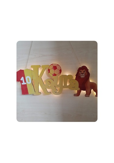 Deniztasarım Takım Temalı Aslanlı Kapı Süsü Çok Renkli