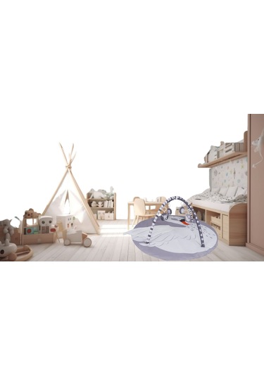 Jusso Bigger Play Mat Oyun Halısı ve Oyun Matı Kuğu 115 115 CM