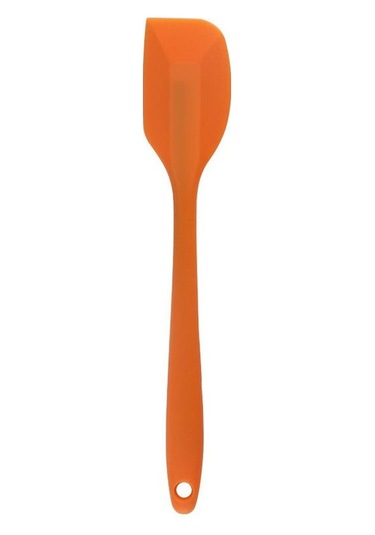 Turuncu Silikon Mutfak Pişirme Araçları Silikon Tek Parça Spatula Küçük Kek Krem Guacamole Pişirme Spatula