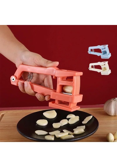 Mutfak Sarımsak Presi Dilimleyici Manuel Zencefil Bıçağı Sebze Doğrayıcı Sıkma Ayırıcı Yiyecek Ezici Kesici Ev Aletleri Mutfak Eşyaları Beyaz