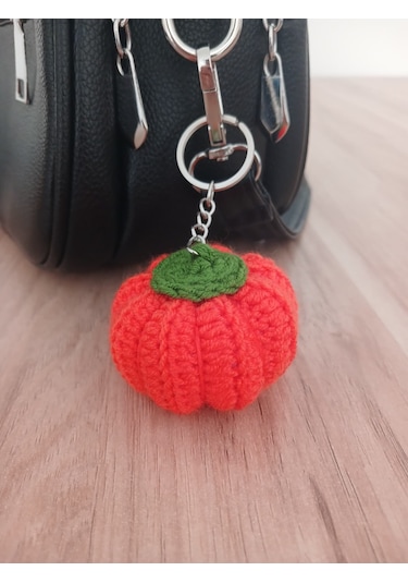 Örgü Amigurumi Bal Kabağı Anahtarlık