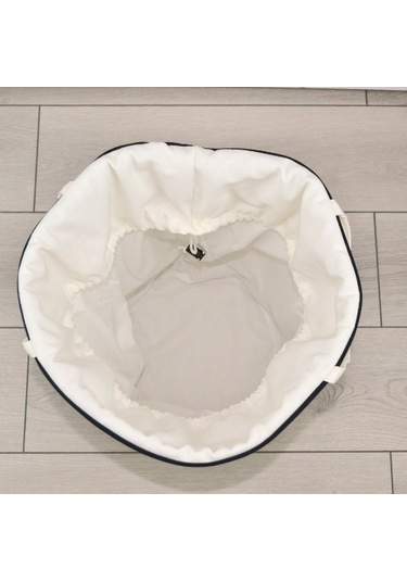 HS Hometex Kuzu Nakışlı Bez Kirli ve Oyuncak Sepeti