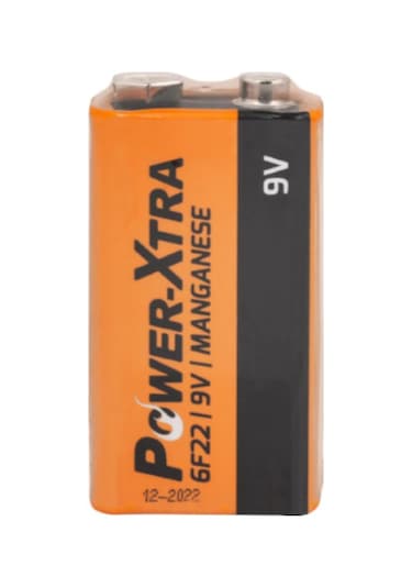 Power-Xtra 6F22/9V Manganez Shrink 9V Pil