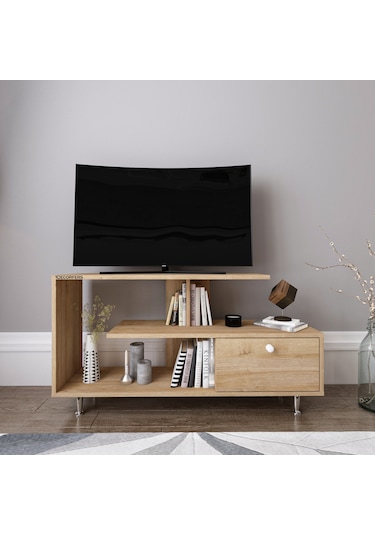 Mıxı Tv Ünitesi Tv Sehpası 120 Cm Meşe