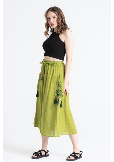 Nil Vual Midi Boy Etek Fıstık Yeşili