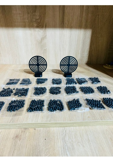 Hedef 2 Adet 9 Cm + 21 Paket Plastik Boncuk Karışık