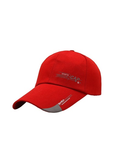 Erkekler İçin Ayarlanabilir Beyzbol Şapkası, Golf Ve Koşu Sporlarına Uygun Rahat Kullanımlı Beyzbol Kaskı, Açık Kırmızı Renkli Outdoor Spor Başlığı Kırmızı