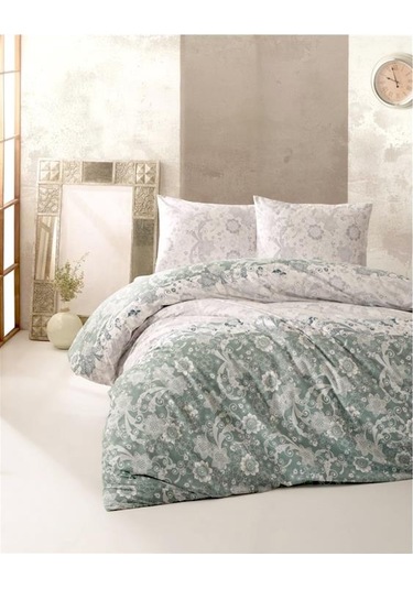 Kristal Ranforce Nevresim Takımı Çift Kişilik İlter Mint Mint Yeşili