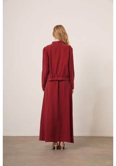 Ftz Women Kadın Modal Etekli Takım Bordo 31174 Bordo