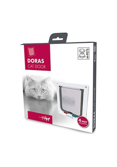 M-pets Doras Kedi Kapısı 4 Yönlü Beyaz 19,7x19 Cm 244-56008.01