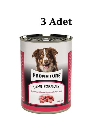 Pronature Kuzu Etli Yetişkin Köpek Konservesi 3 x 400 G