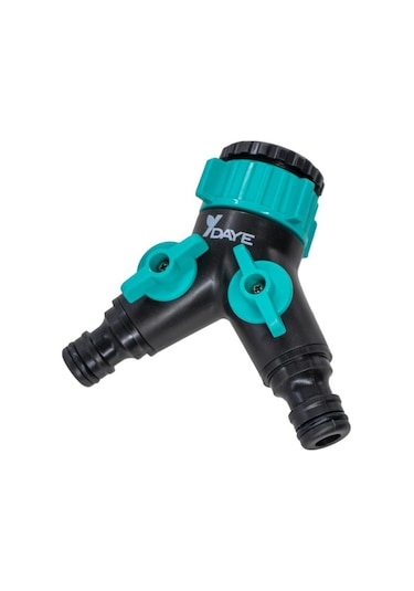 Daye Dy8002l Çift Çıkışlı Vanalı Musluk Adaptörü 3/4" - 1" 3/4 - 1 İnç Uyumlu