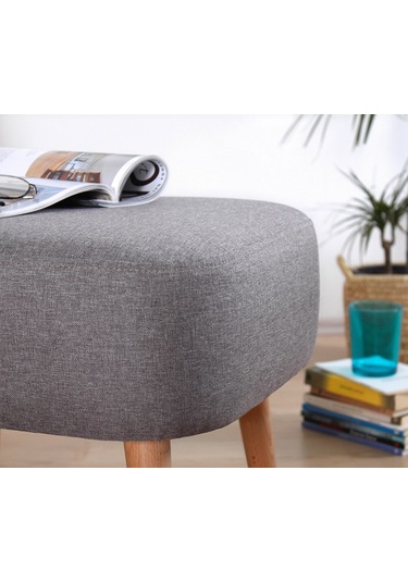 Lorencehome Parrot Puf - Açık Gri / Lorence Home