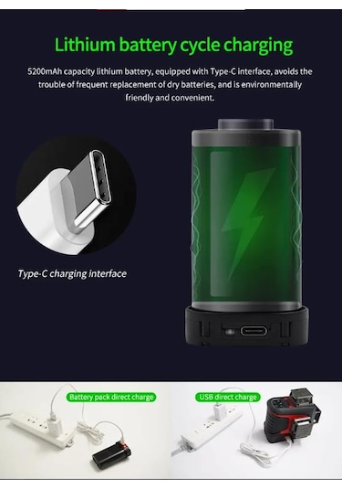 Unit LM570LD-II 10m Yeşil Çizgi Lazer Hizalama Cihazı