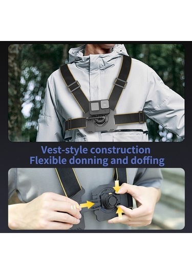 Novahub Geeksen Hızlı Çıkarılabilir Göğüs Kayışı - Gopro/dji Aksiyon Kameraları İçin Pov Kayıt, Çok Renkli Kayış Koruması, Pratik Çok Renkli