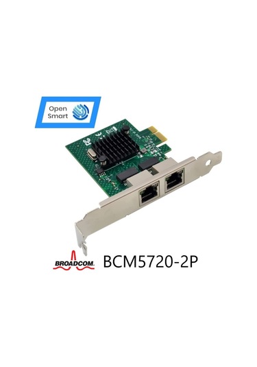 Open Smart 2 Port Broadcom BCM5720-2P Ethernet Kart - OPS7287BCM