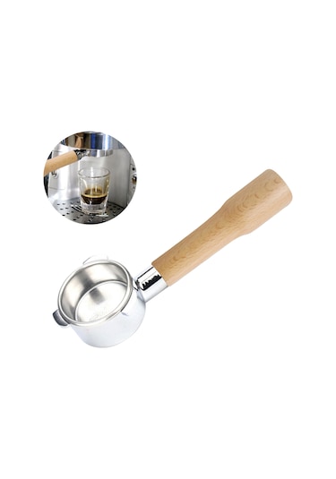 Youmex 54mm Çelik Ve Ahşap Kahve Portafilteri - Profesyonel Ekstraksiyon Aleti - Breville 8 Serisi 880/870/850 Uyumlu - C1 Modeli Açık Ahşap Rengi Diğer