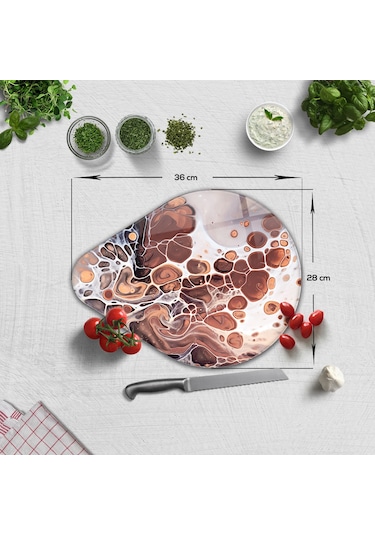 Decorita Cam Kesme Tahtası | Damla Serisi - 6 | 28cm x 36cm