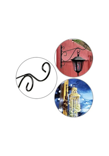 2 Adet Metal Bitki Askı Tutucu Kancaları Bitkiler Çiçek Saksıları Kuş Yemliği Rüzgar Çanları Fenerler İçin Dış Duvar Braketi