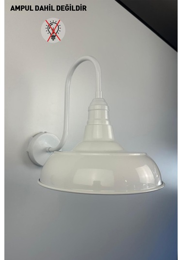 Luxen Beyaz Metal Aplik Mutfak İç Mekan Salon Cafe Ofis Pastane Modern Dekoratif Aplikleri Beyaz