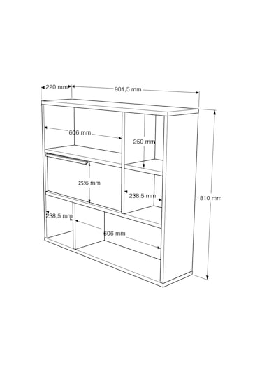 Robin Home Lidya Duvar Rafı Kitaplık Kapaklı Uv Baskı Sepet-jüt D