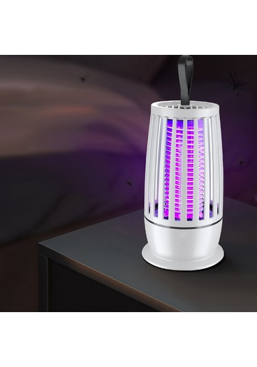 Aubyhe Usb İle Bağlı Led Akıllı Elektrikli Sinek Öldürücü - Taşınabilir Sinek Tutucu - Beyaz