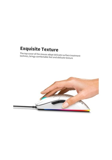 Didadodo Ajazz Aj390 Oyuncu Fare - 7 Tuşlu, Ayarlanabilir Dpı, Havalandırmalı Petek Tasarım, Ergonomik Lazer Güçlü Aydınlatma, Mükemmel Kontrol Lazer