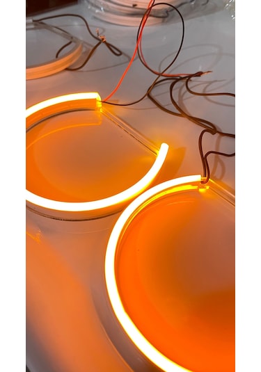Bmw E39 Led Angel Halka Seti Amber Turuncu Renk Premium Görüntü