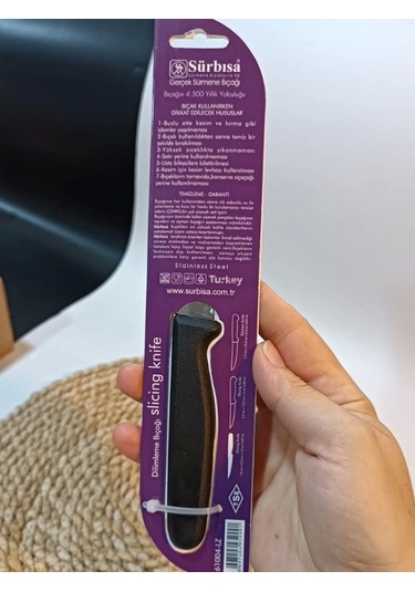 Sürbisa 61004 Sebze Bıçağı Siyah Lz1 Koli 12 Adet Tırtıklı Çok Renkli