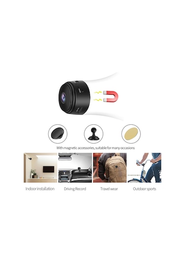 Jeemson Beyaz A9 Kamera: 1080p Hd, Entegre Mıknatıs, Hareket Algılama, Wifi İle Canlı İzleme, Usb Şarj Edilebilir, Çok Amaçlı Güvenlik Kamerası