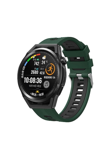 Galaxy Watch Active 2 44mm Krd-55 Uyumlu Zore Kordon-yeşil-siyah