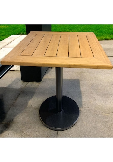 Cafe Masa Bambu Ahşap Yemek Masası Bambu