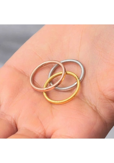 Casera's Gümüş 3 Renk Ajda Kadın Yüzük Csr2185645 Gümüş