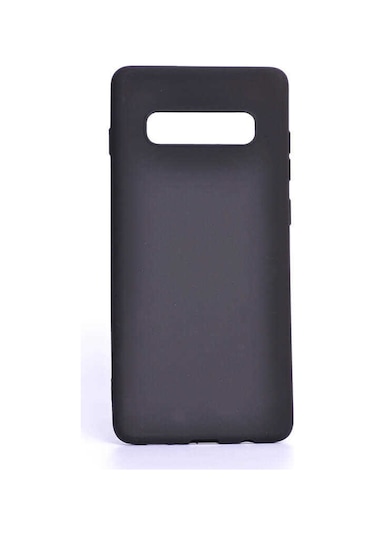 Noktaks - Samsung Galaxy S10 Plus Uyumlu - Kılıf Mat Soft Premier Silikon Kapak - Siyah