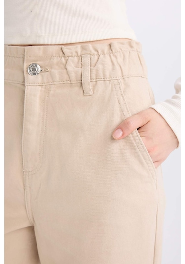 DeFacto Paperbag Gabardin Kumaş Pantolon Standart Paça Cepli S2790AZ25SPBG115
