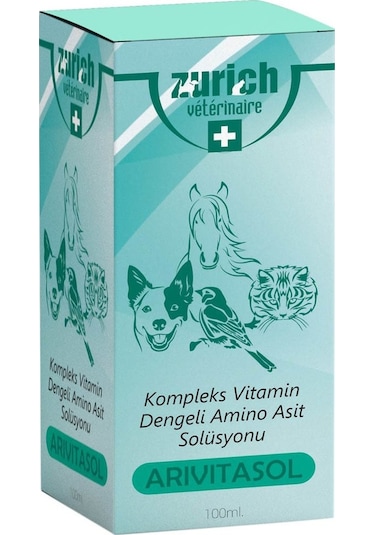 Zurich Arivitasol Evcil Hayvanlar İçin Kompleks Vitamin Dengeli Aminoasit Solüsyonu 100 ML
