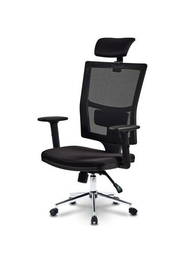 Ofiscombin Fileli Metal Ayaklı Ofis Müdür Makam Yönetici Çalışma Koltuğu Siyah File 00047499890