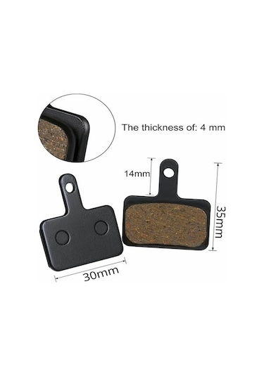 Mufunye 8 Adet Yarı Metal Fren Balatası - Dağ Bisikleti Elektrikli Bisiklet Yol Bisikleti İçin - 4 Çift Set 01b